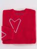 2025 Autumn European & American Celebrity Valentine's Peach Heart Color Block Sweater