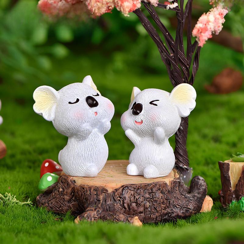 Cute Resin Koala Decoration Adorable Micro Landscape Garden Diy Crystal Ball Accessory