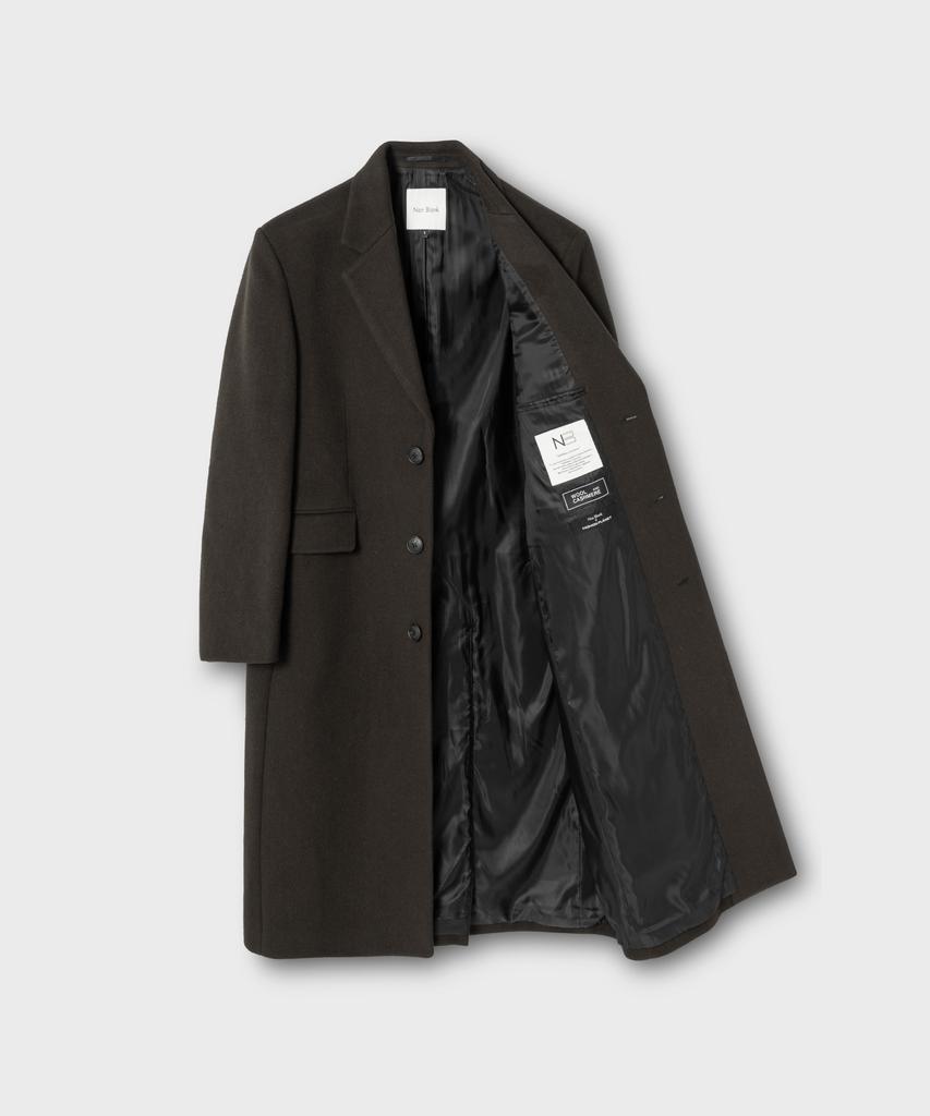 Nonblank [Nonblank X Fashion Planet] Single Long Coat_Dark Brown