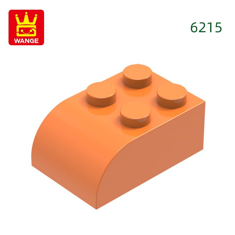 Нетоксичные 60 шт./лот 6215 2x3 Изогнутые строительные блоки Аксессуары Moc Совместимые с классическими кубиками Детские игрушки Конструктор Подарочная коробка