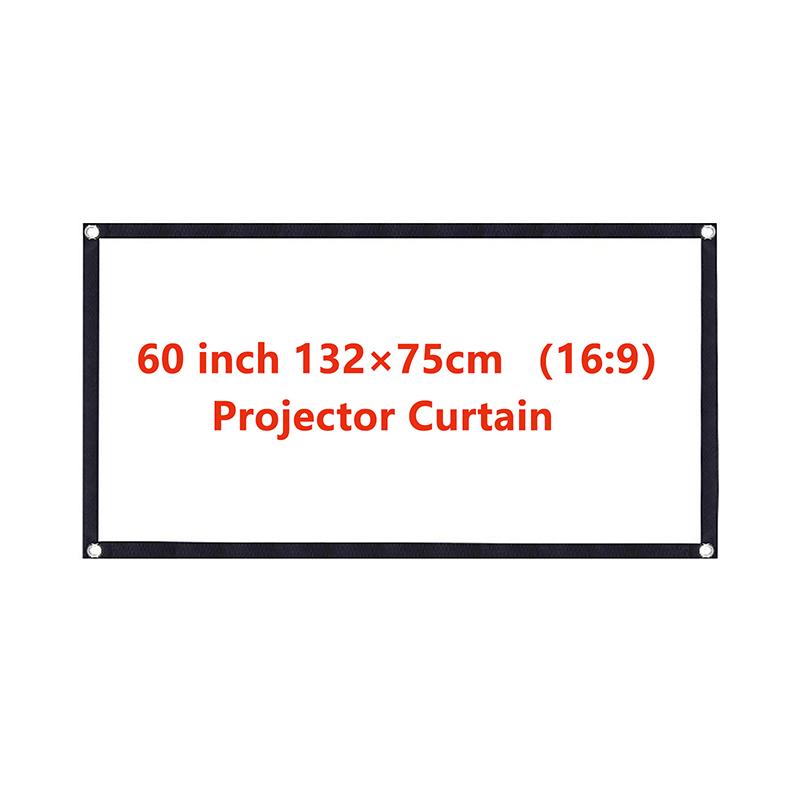 60 84 100 120 Дюйм 16:9 3:4 Портативный проекционный экран занавеска HD дисплей экран домашний кинотеатр кинотеатр фильм дом на открытом воздухе офис