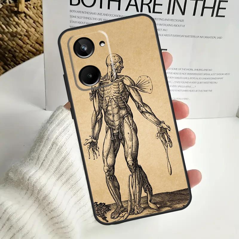 Анатомия человека Для Realme GT7 Pro GT6 C75 C61 C67 C63 C71 C55 C51 C65 C53 10 11 12 13 14 15 Pro Plus Чехол