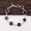 Rare Amethyst Gemstone 925 Sterling Silver Handmade Jewelry Women Bracelet 7-9" RB-16-5
