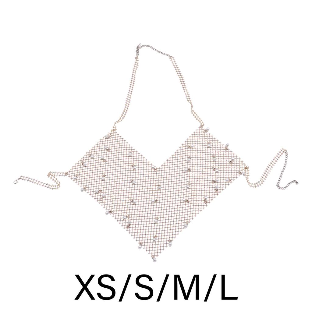 Сексуальная прозрачная цепочка для тела с жемчужной отделкой. Мягкая, приятная к коже цепочка для тела с сексуальным прозрачным видом и жемчужным декором.