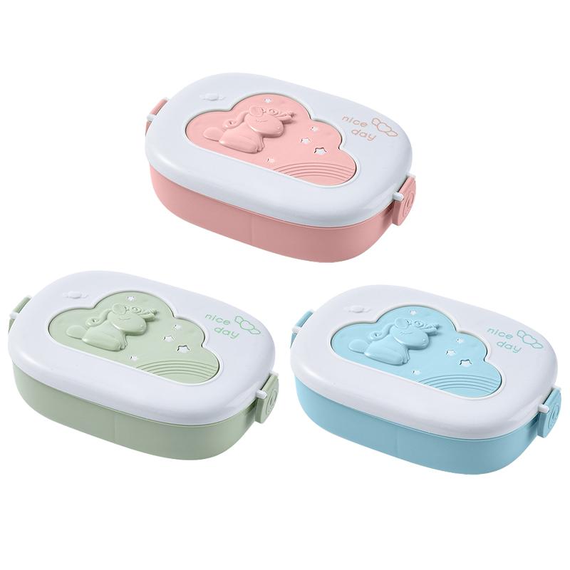 Милый ланч-бокс для детей, отсеки, Microwae Bento, ланч-бокс для детей, школа, открытый, кемпинг, пикник, контейнер для еды, портативный