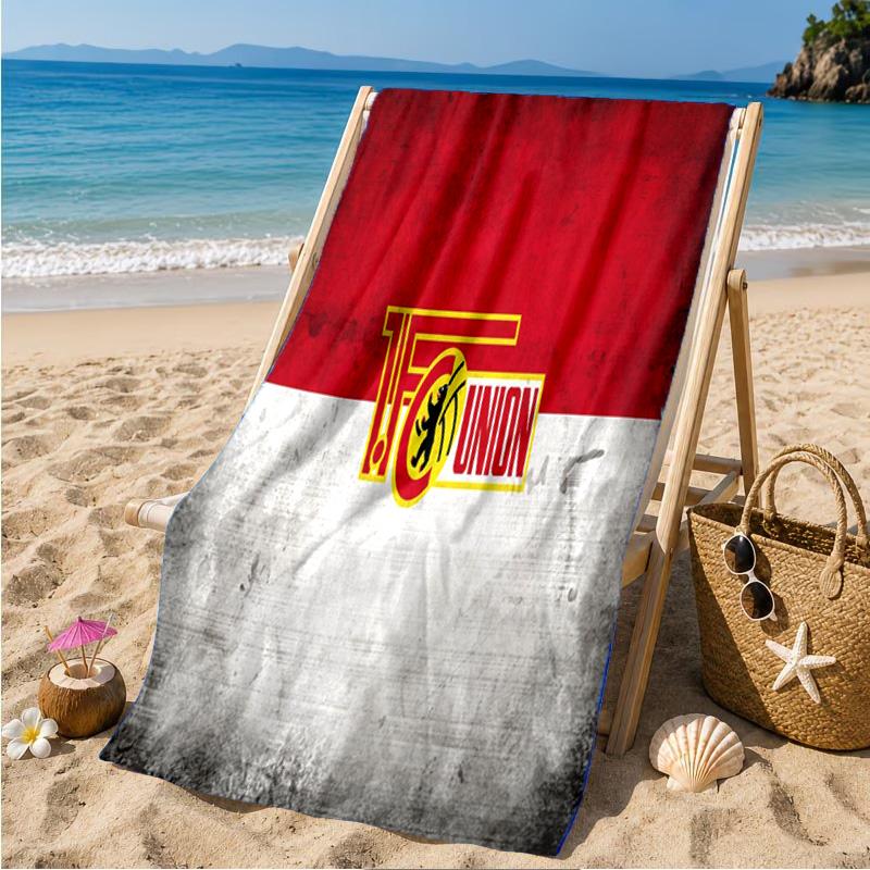 Union Football Emblem Beach Towel Microfiber Beach Towel, Lightweight and Quick-Dry, for Summer Travel, Swimming Pool Fan Birthday Gift