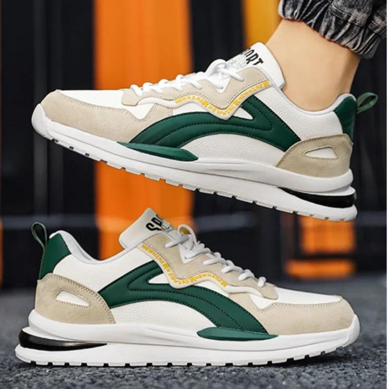 Мужская обувь Весенний тренд Универсальная спортивная обувь Модные мужские кроссовки на шнуровке Кроссовки для бега на открытом воздухе Zapatillas Hombre