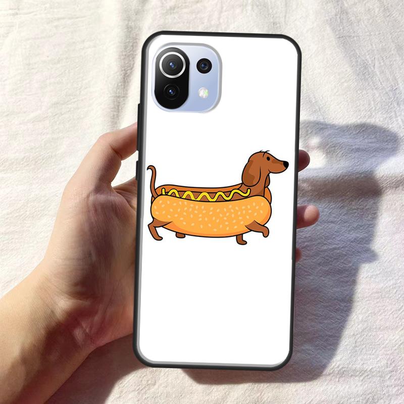 Cartoon Dachshund Sausage Dog For POCO F5 F3 F4 X4 GT M5s X3 X5 Pro Phone Case For Xiaomi 12T 11T Pro 12 X 13 Lite Cover