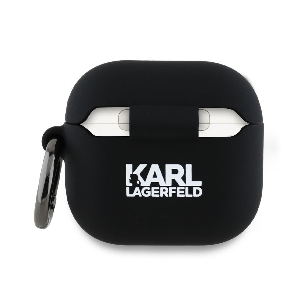 Karl Lagerfeld Kla4Runkchk Airpods 4     Cover Black Silicone Karl&Chaupette Head 3D