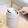 Bedroom with Cover Trash Garbage Can Small Trash Can Mini Desktop Bin Desk Dustbin