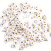 100 Elegant White Artificial Daisy Flowers, Corsages and Tabletop Displays Fabric Daisy Heads, Bouquet Accessories .