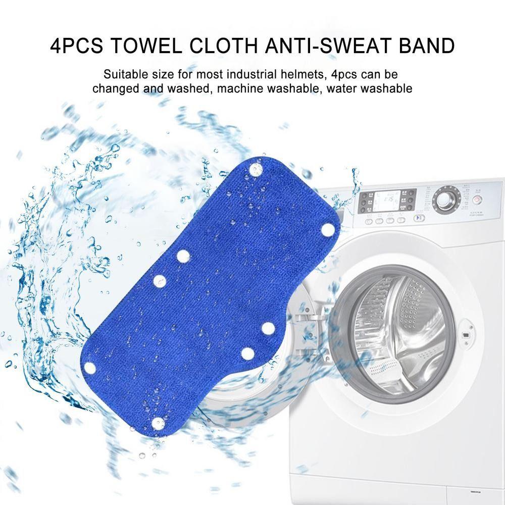 6PCS Anti-dirty Helmet Sweat Band Snap-On Helmet Lining Pad Hard Hat Sweatband Snap Sweatband Hat