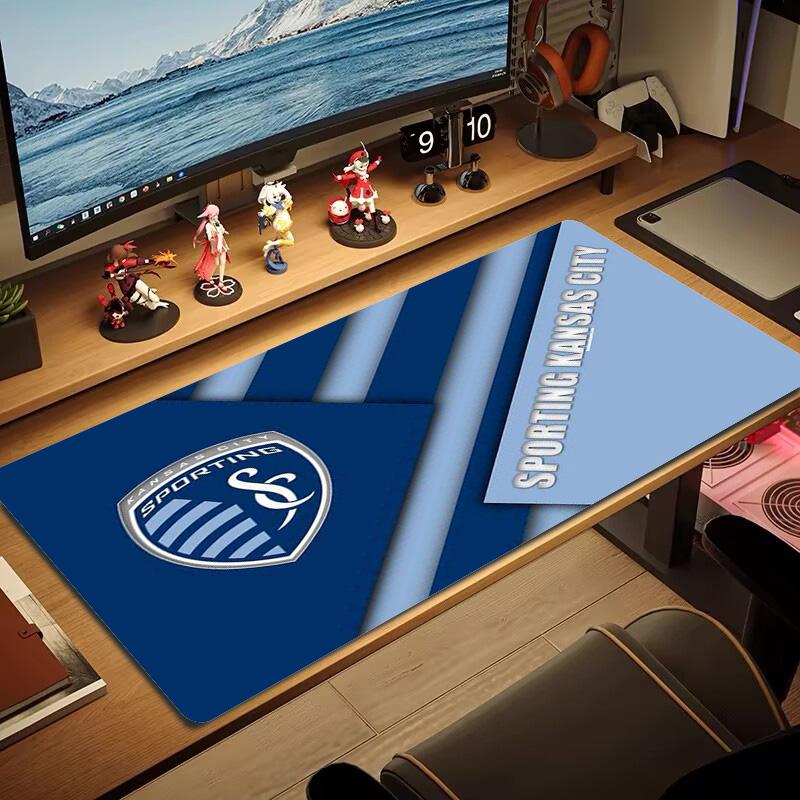 Коврик для мыши Sporting Kansas City Большой игровой коврик для стола Нескользящий Коврик для ноутбука Планшета Большая мышь XXL Коврик для мини-ПК Игровой коврик С заблокированным краем