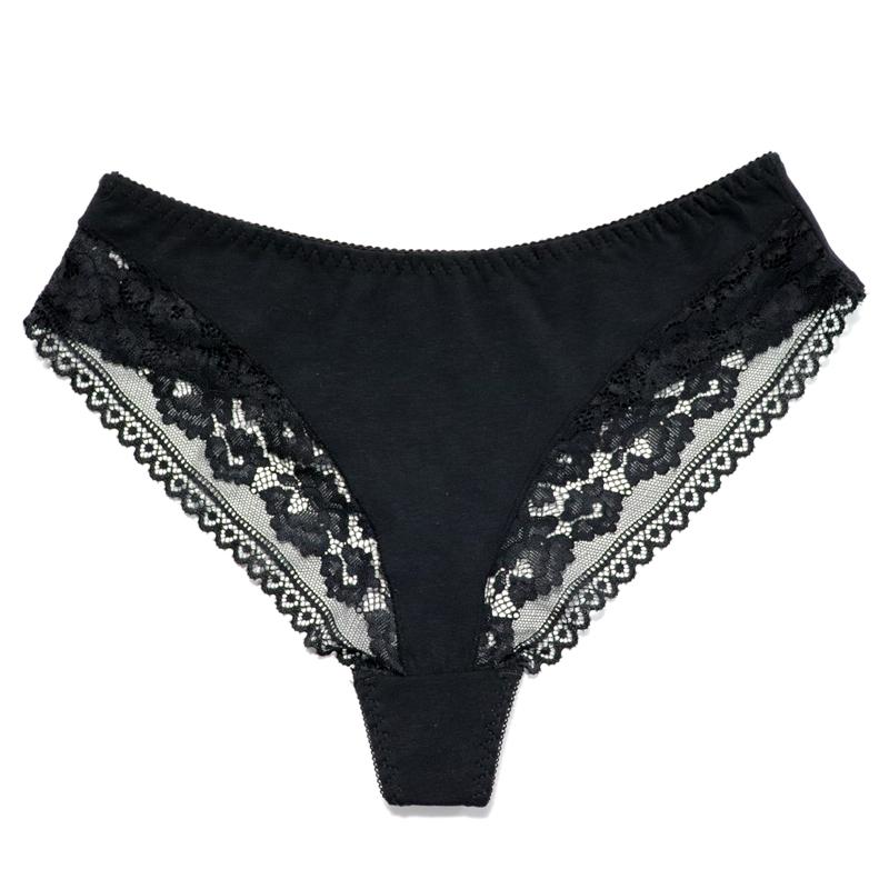 Женские однотонные кружевные трусы из чистого хлопка, большой размер L-5XL, женское сексуальное женское белье, трусики-стринги со средней посадкой