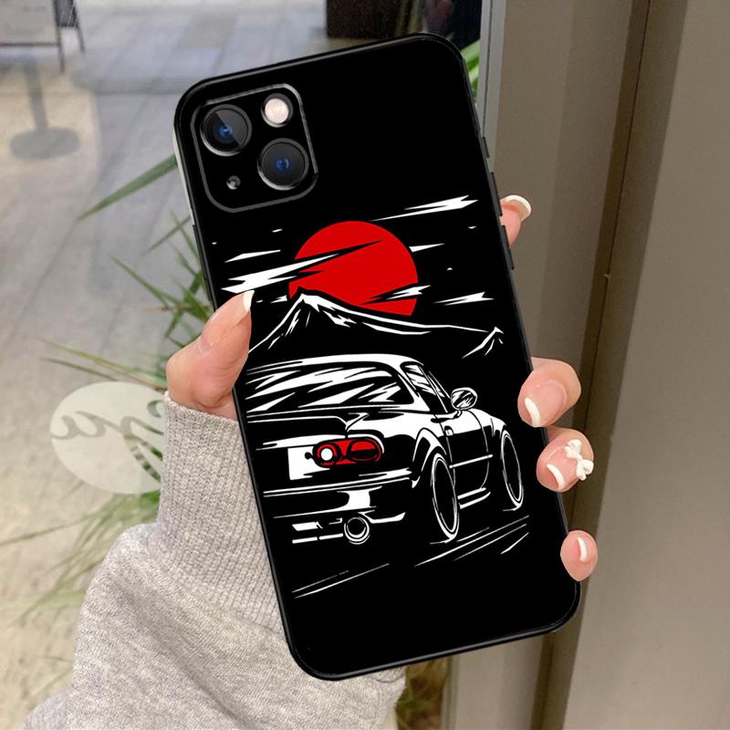 Япония JDM Спортивные Автомобили Мужской Мужчины Чехол Для iPhone 17 Pro Max 16 15 13 12 11 14 Pro Max Plus 13 12 Mini 16e 17 Air Задняя Крышка