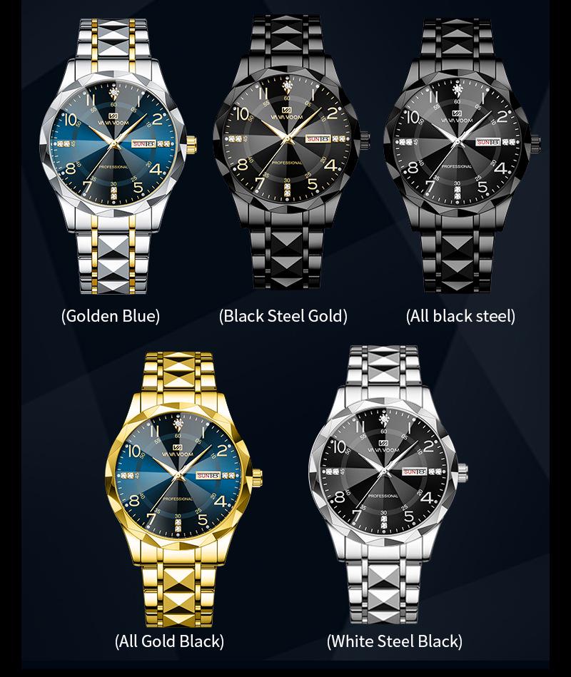 Вау Часы мужские с дизайном огранки бриллианта и логотипом на заказ