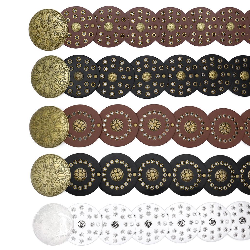 Винтажный западный джинсовый стиль Персонализированный ремень Женский металлический сращенный полый газовый глаз Поясная печать