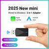 2in1 Mini Wired To Wireless CarPlay and Android Auto AI Box 5GHz WiFi5 Transmission Speed Plug and Play Fashionable and Portable