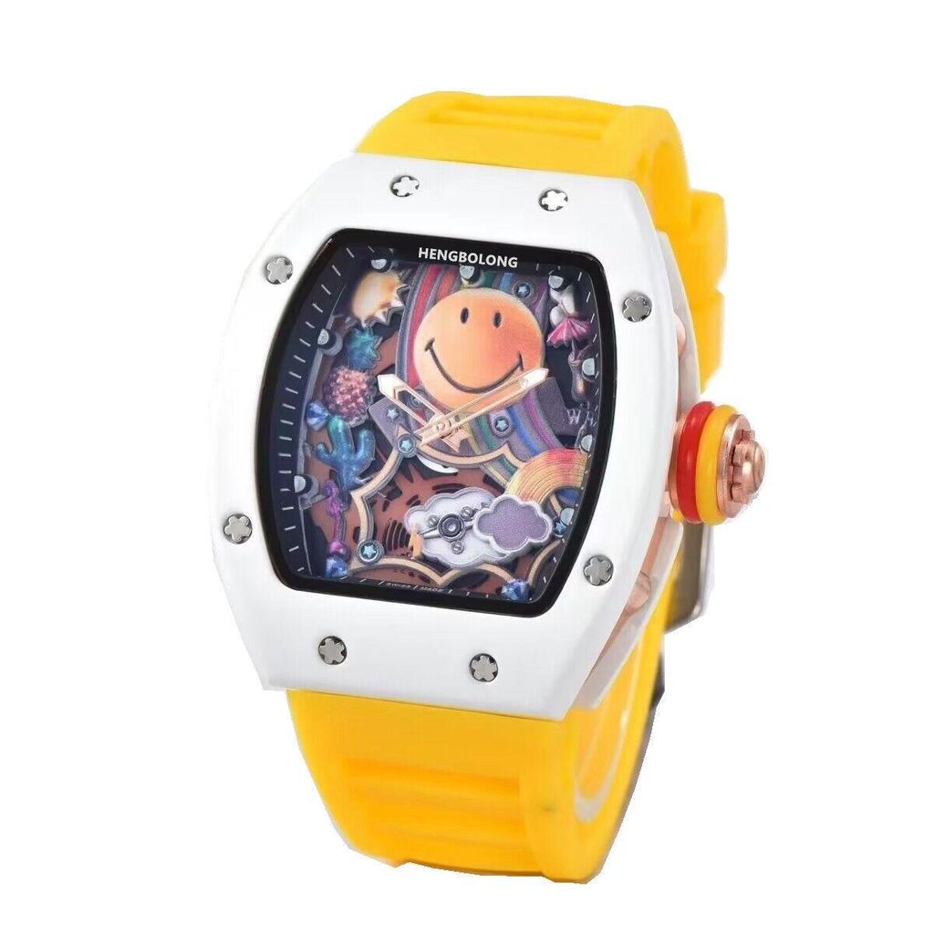 Мужские кварцевые наручные часы Richard Smiling Face Miller Skeleton 2026