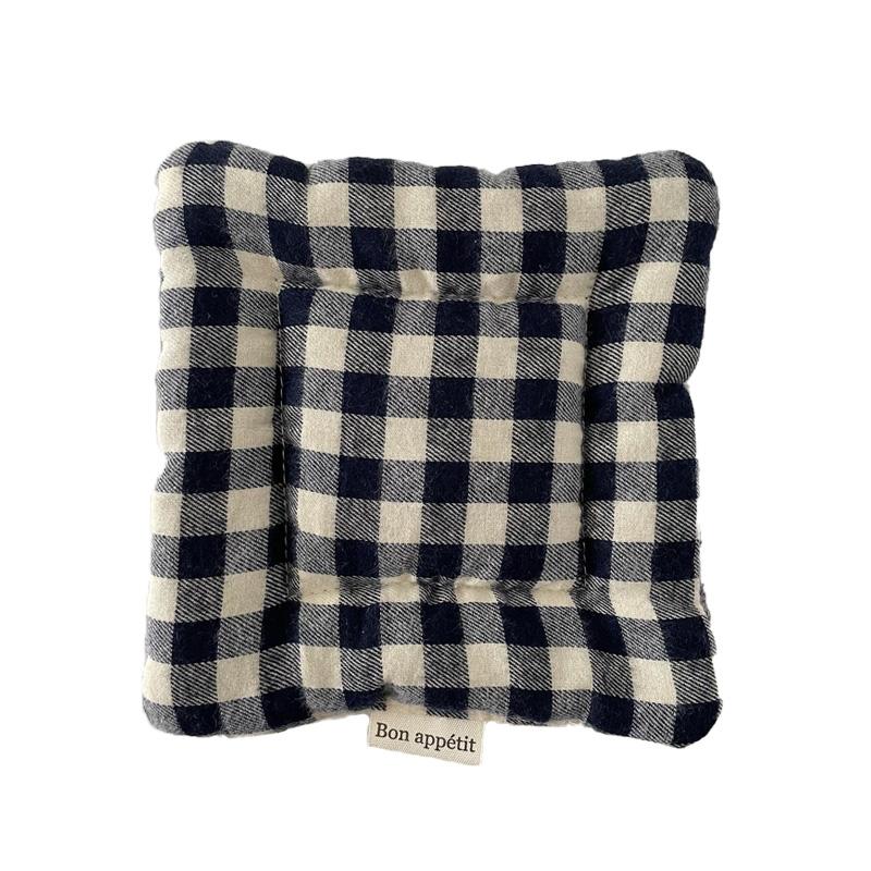 1 шт. подставка под приборы самодельные подставки под стол декор в клетку квадратная чашка кухонные принадлежности 15x15 см изоляционный коврик