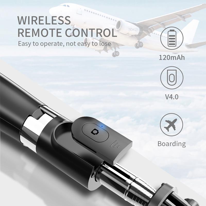 4 In1 Bluetooth Беспроводной штатив для селфи-палки, складной и монопод, универсальный для смартфонов, Gopro и спортивных экшн-камер