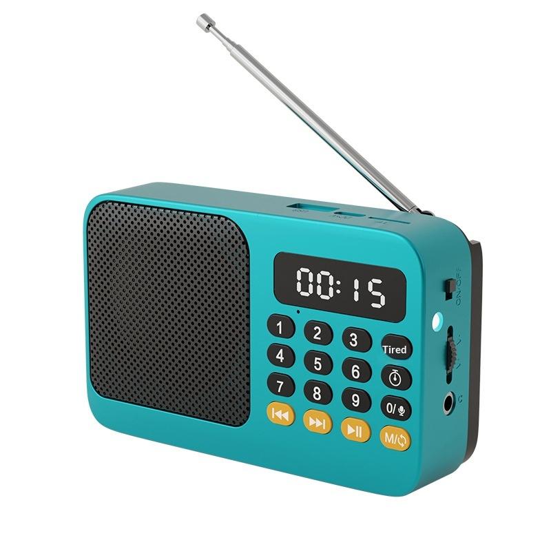 Портативное FM-радио Bluetooth 5.0 Маленький аварийный перезаряжаемый звуковой ящик Мини-винтажный динамик MP3-плеер Поддержка карты TF USB-накопителя