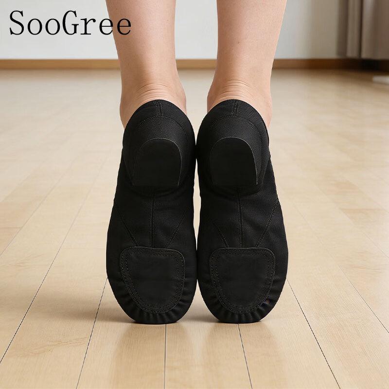 Канвасные танцевальные туфли SooGree на низком каблуке