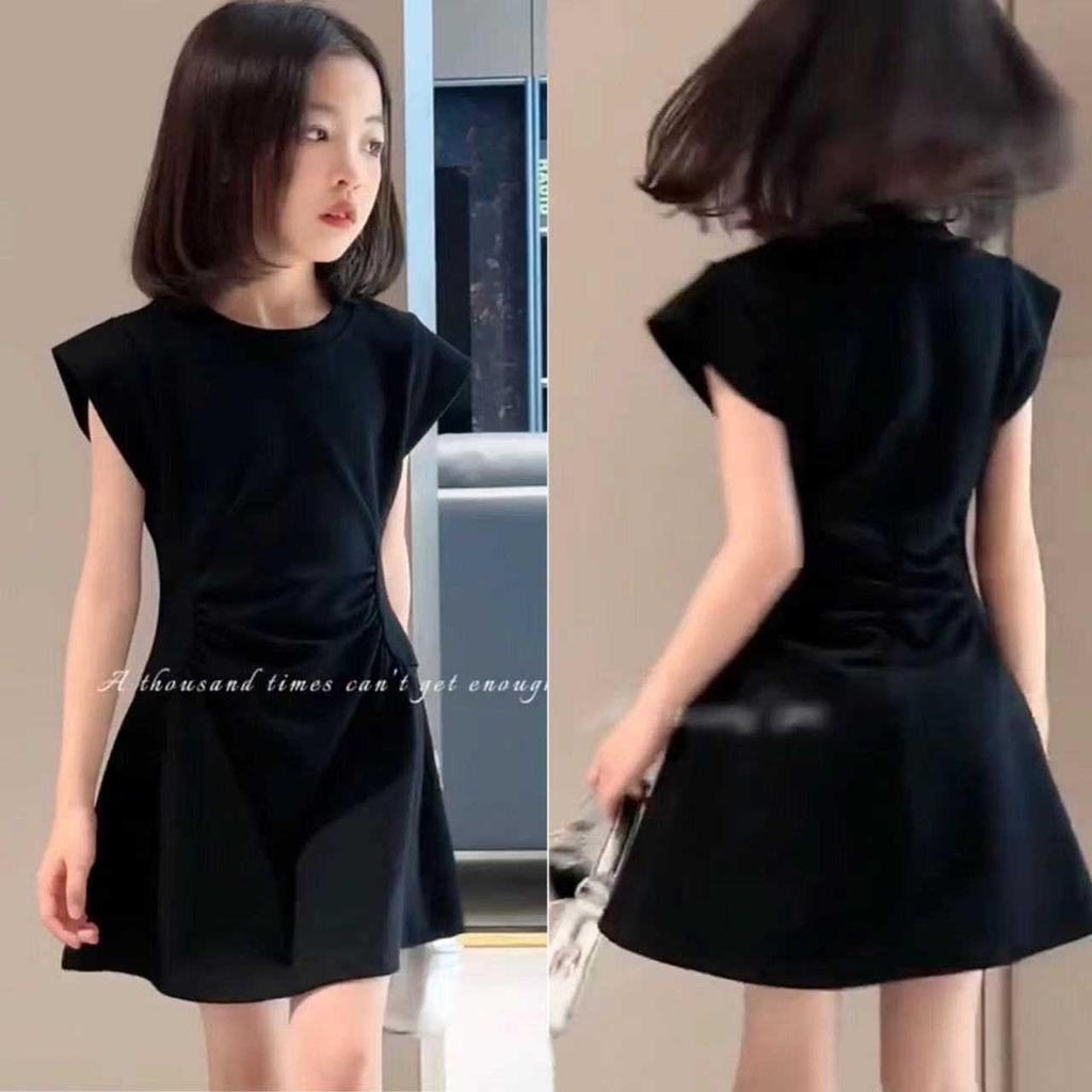 Korean-Style Girls' Sleeveless A-Line Dress - Summer Waist-Fit Fashion for Middle & Big Kids