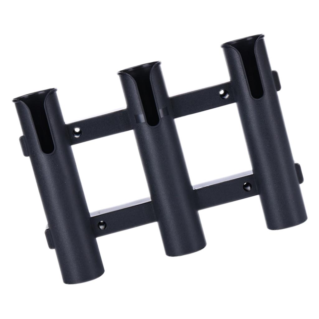 Настенный держатель для удочек, кронштейн, туба на 3 удилища, пластиковые стойки для удочек для лодки, черная подставка для удочек