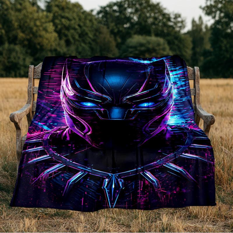 Black Panther Flight Blanket Flannel Throw for Sofa, Indoor, Camping, Living Room, Office, Chair, And Bed Soft Birthday Gift