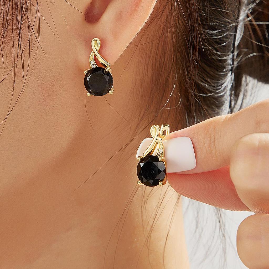 Модные новые натуральные черные шпинель из стерлингового серебра 925 пробы, потрясающие серьги-застежки для женщин, вечерние модные ювелирные изделия, подарок