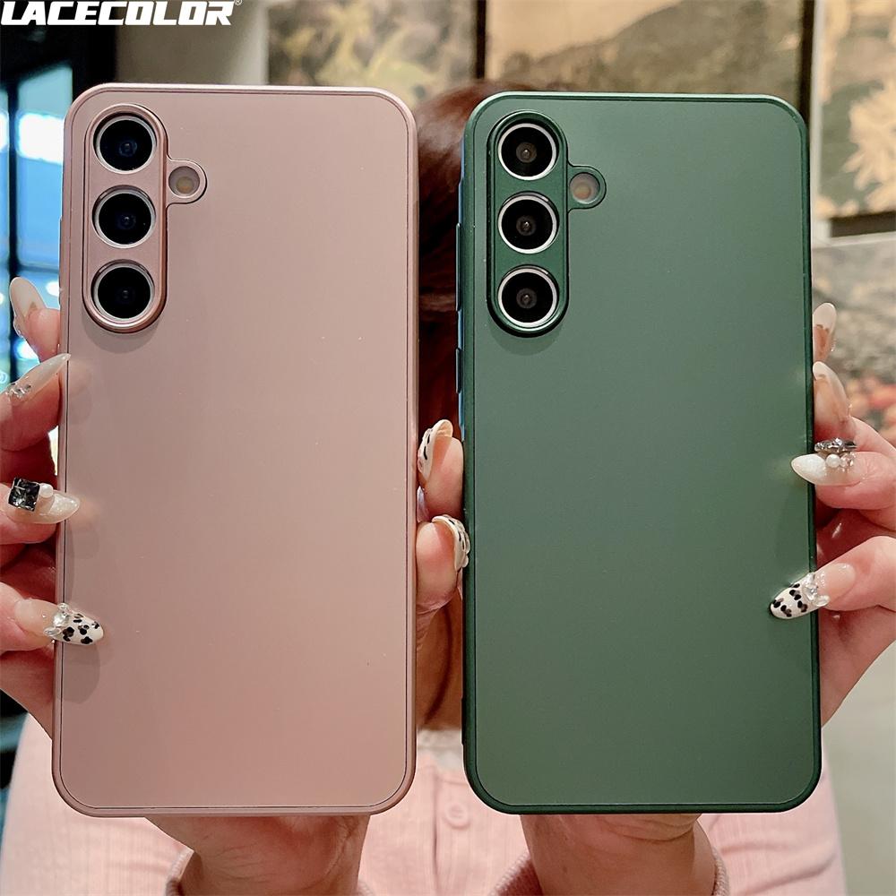 Матовый Стеклянный Чехол Для Samsung S25 S24 FE S23 S22 S21 S20 FE S10 Note 20 Ultra 10 Plus A55 A54 A34 A24 A14 A73 A53 A33 A23 Чехол