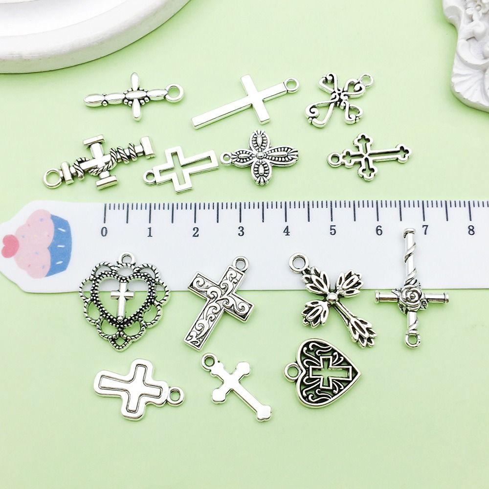20Pcs DIY Bracelets Jewelry Making Materials Handcrafts Cross Charms Pendants  Jewelry Design