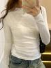 2024 Весна Осень Футболка Женские Топы Однотонные Облегающие Футболки С Длинным Рукавом O-Образным Вырезом Женская Повседневная Уличная Одежда Высокого Качества Базовые Футболки