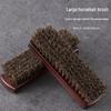 Large Brown-Red Horsehair Shoe & Leather Care Brush for Shoes, Jackets, Sofas, and Cars