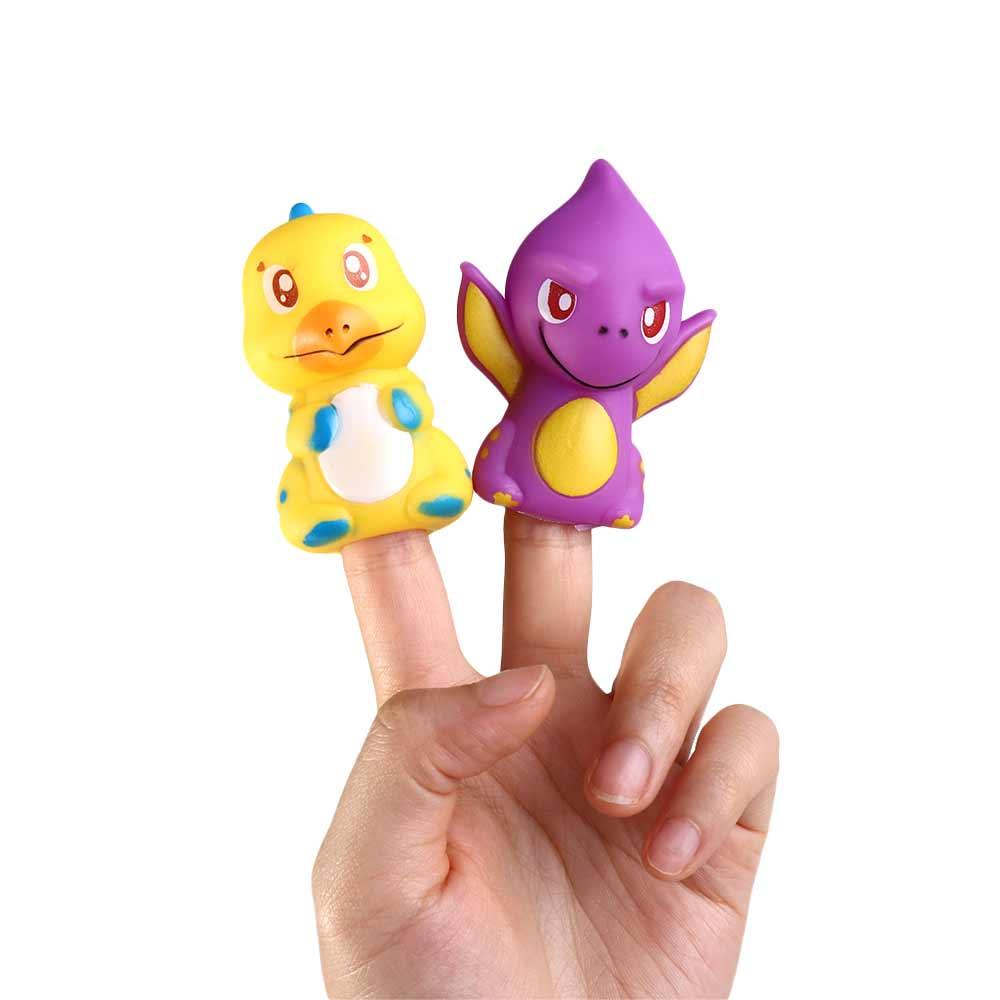 Puppet Toy Finger Dolls Animal Toys Cartoon Animal Dinosaur Hand Puppet Fingers Puppets Animal Head Gloves Tiny Hands Toys