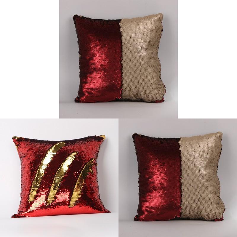 Glitter Cushion Cover With Sequins Cotton And Suede For Living Room Lounge