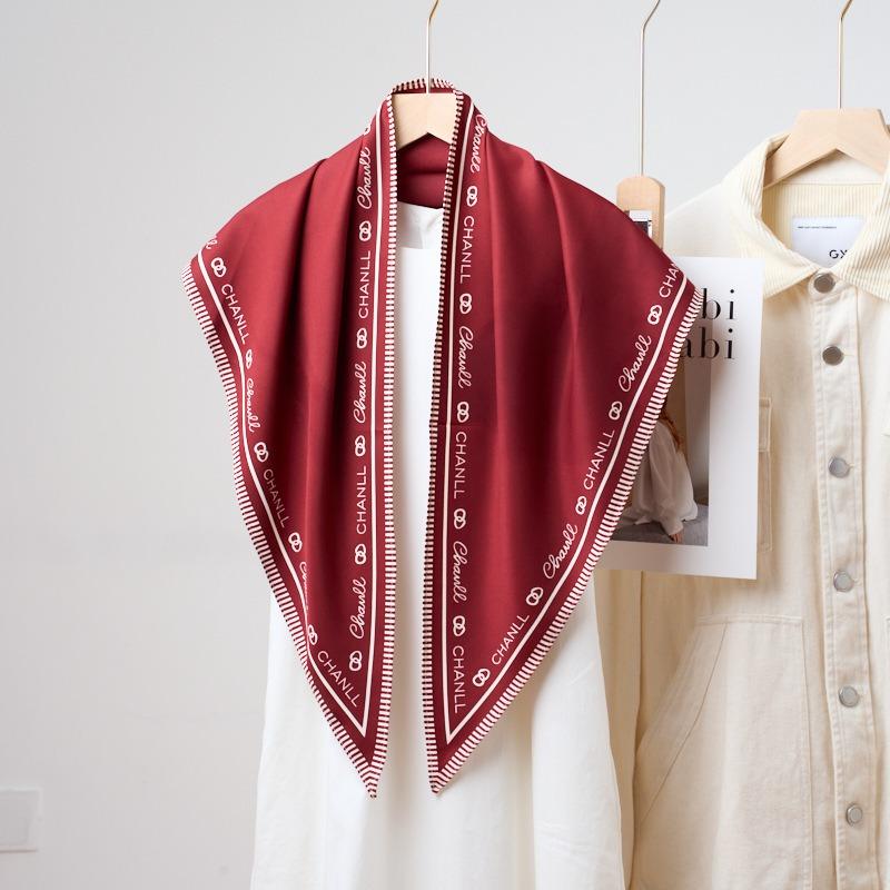 Women Premium Minimalist Imitation Silk Fashion Versatile Scarf Sun Protection Shawl