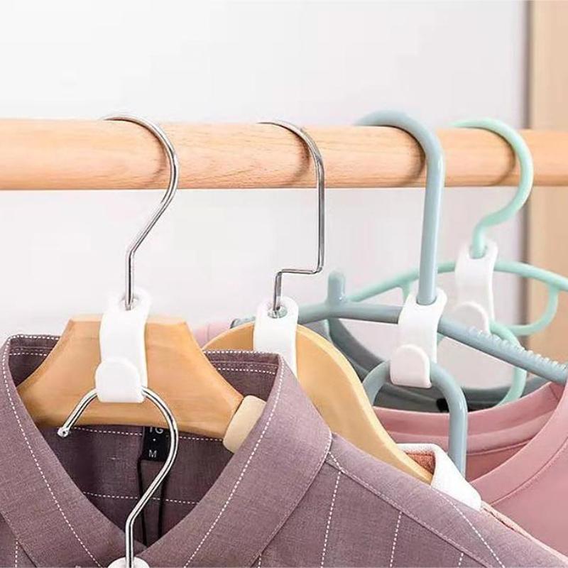 5Pcs Clothes Hanger Connection Hook Home Clothes Hanger Link Buckle Thickened Plastic Stackable Clothes Hanger Link Hook