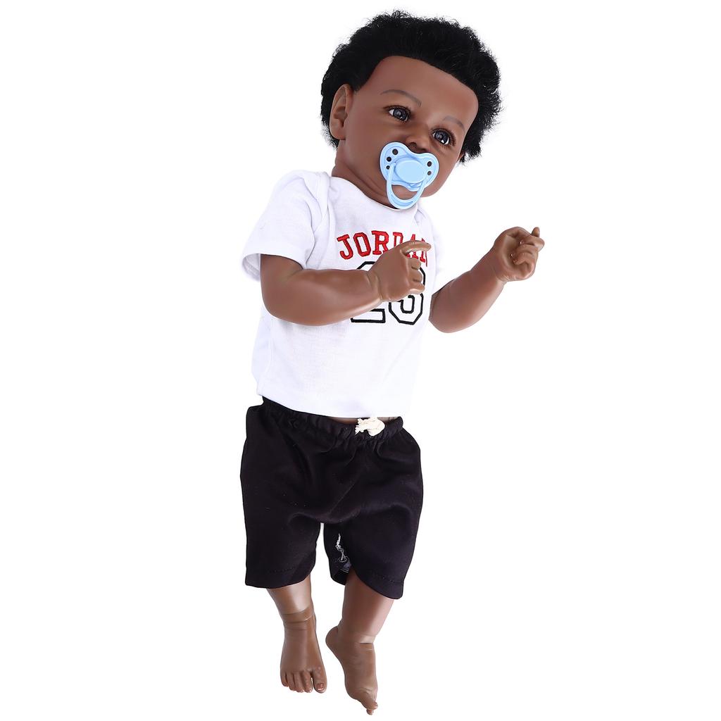 Куклы-реборн с полным виниловым телом, новорожденные африканские черные девочки-младенцы, 22 дюйма с игрушкой