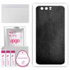 apgo Protective Skin Sticker for the Back Compatible with Honor 9, Wrap Film, Foil, Vinyl - Pattern Black Leather