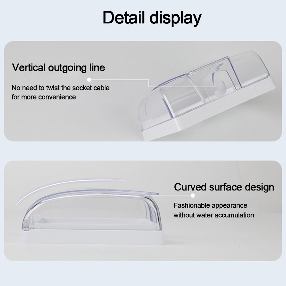 Самоклеящаяся защитная крышка переключателя, пластиковая крышка электрической вилки, защита от брызг, настенная коробка