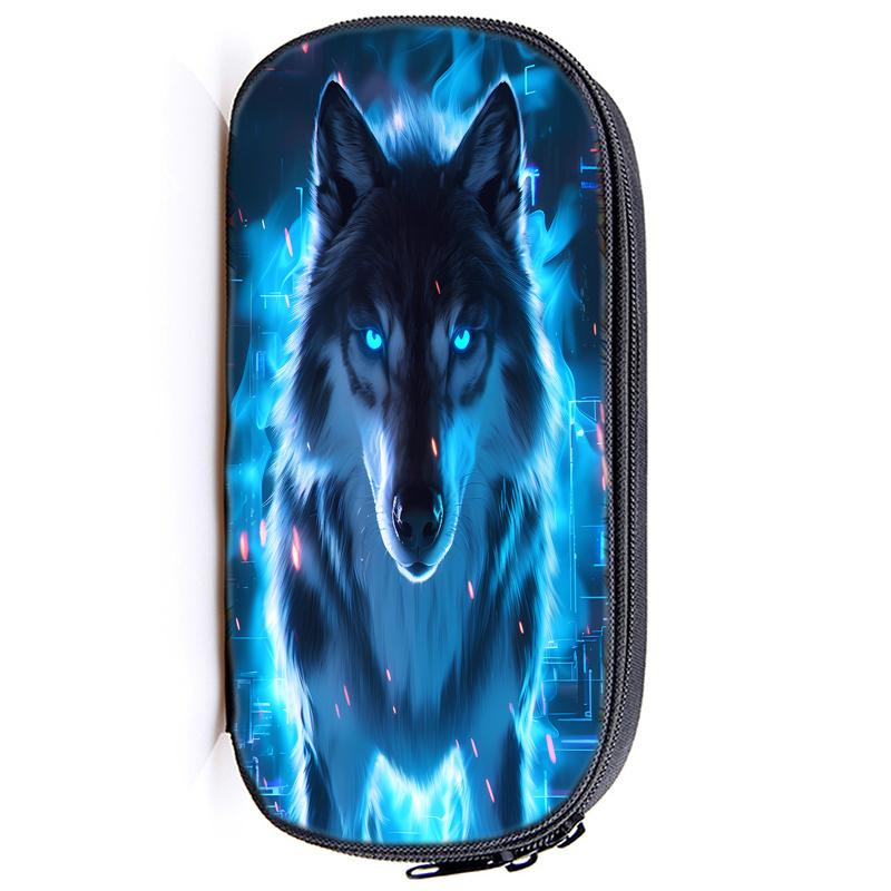 Волк, Панда, Кот, Многофункциональная сумка-карандаш, Лошадь, Капибара, для девочек и мальчиков, Детский пенал, Тигр, Собака, Держатель для канцелярских принадлежностей, Сумка для студентов, Школьные принадлежности