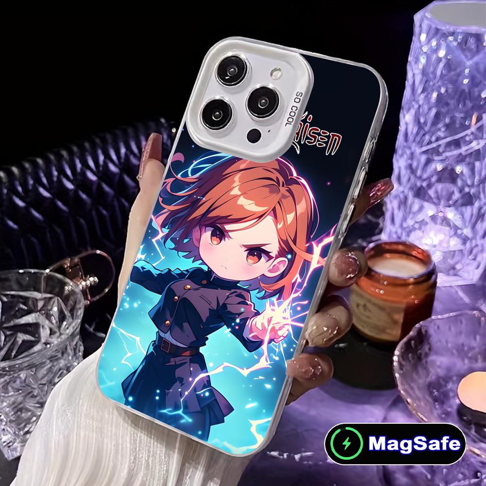 Jujutsu Kaisen Nobara Mobile Phone Case for iPhone 17 16 15 14 13 12 11 X XR XS 8 7 Air Pro Max Plus White Translucent Cover
