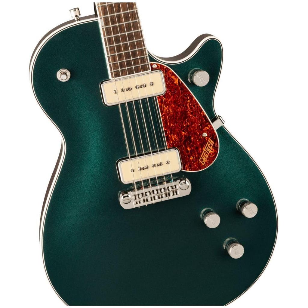 GRETSCH Электрогитара Два 90 с лавровым грифом Cadillac Green Мягкий чехол в комплекте G5210-P90 Electromatic® Jet™ Single-Cut Wraparound, Накладка на гриф,