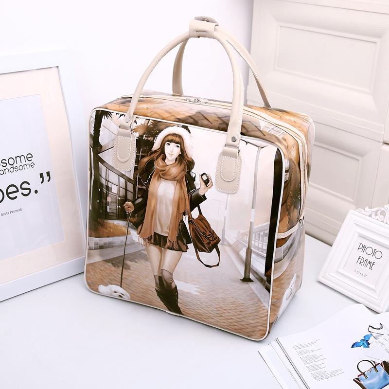 Paris Eiffel Tower Print Travel Bag, Women's Large Capacity Hand Luggage Tote Bag