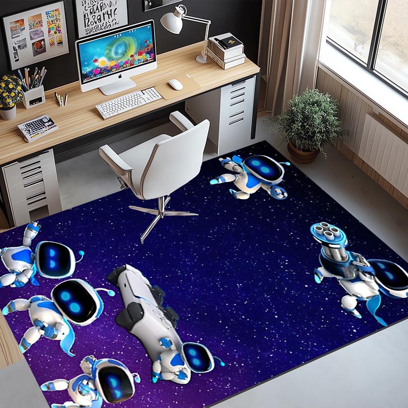 Cosmic Bot Crew Pattern Rug, Indoor/Outdoor Mat, for Picnic, Gameroom, Bedroom, Office, Living Room, Home Decor Carpet, Birthday Gift
