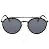 Солнцезащитные очки Ray Ban Round Double Bridge Blue gRay Classic Унисекс Rb3647n 002 R5 51