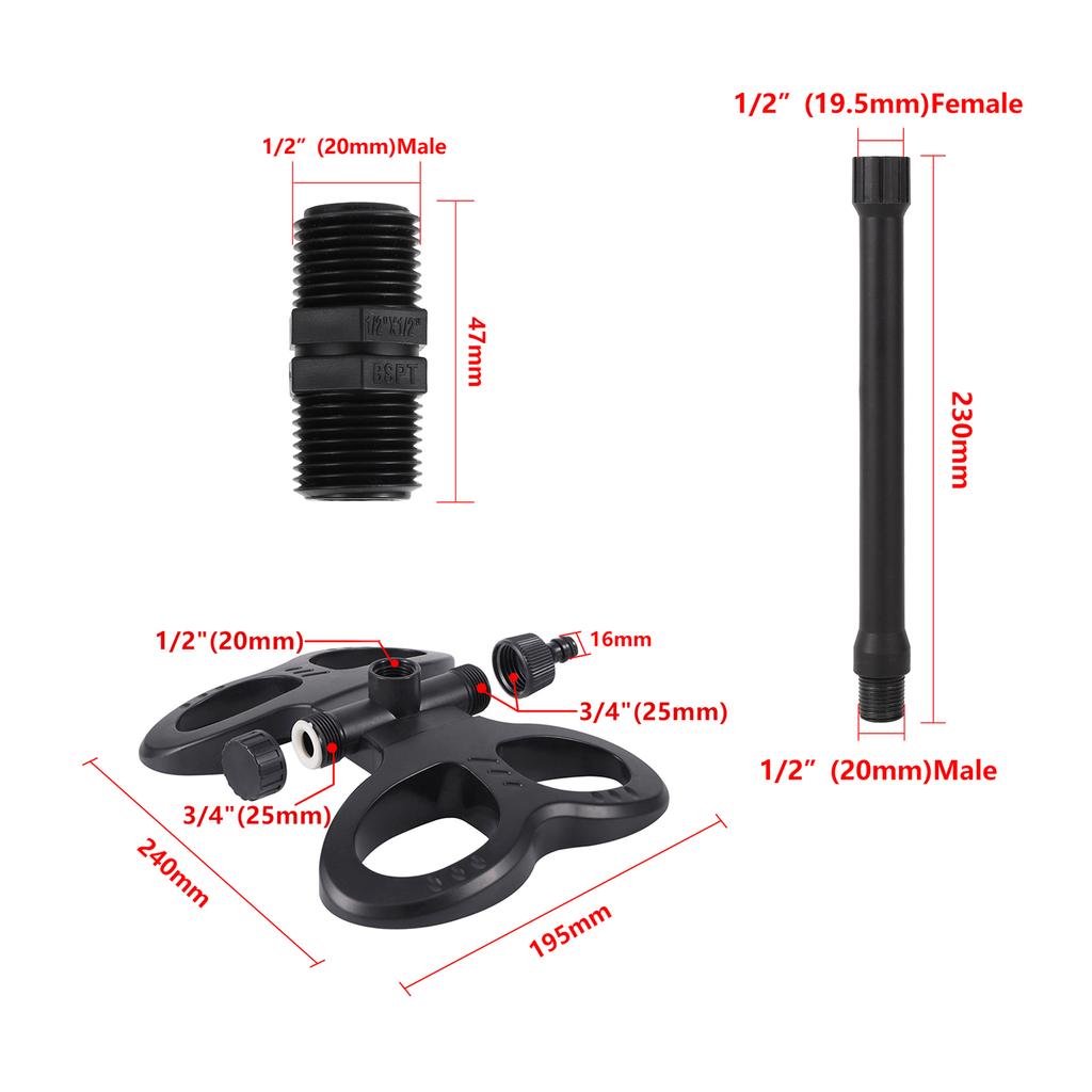 Scattering Sprinkler with Bracket 0~360° Adjustable Pop-up Sprinklers Replacement Nozzle Lawn Flower Vegetable Watering Sprayer
