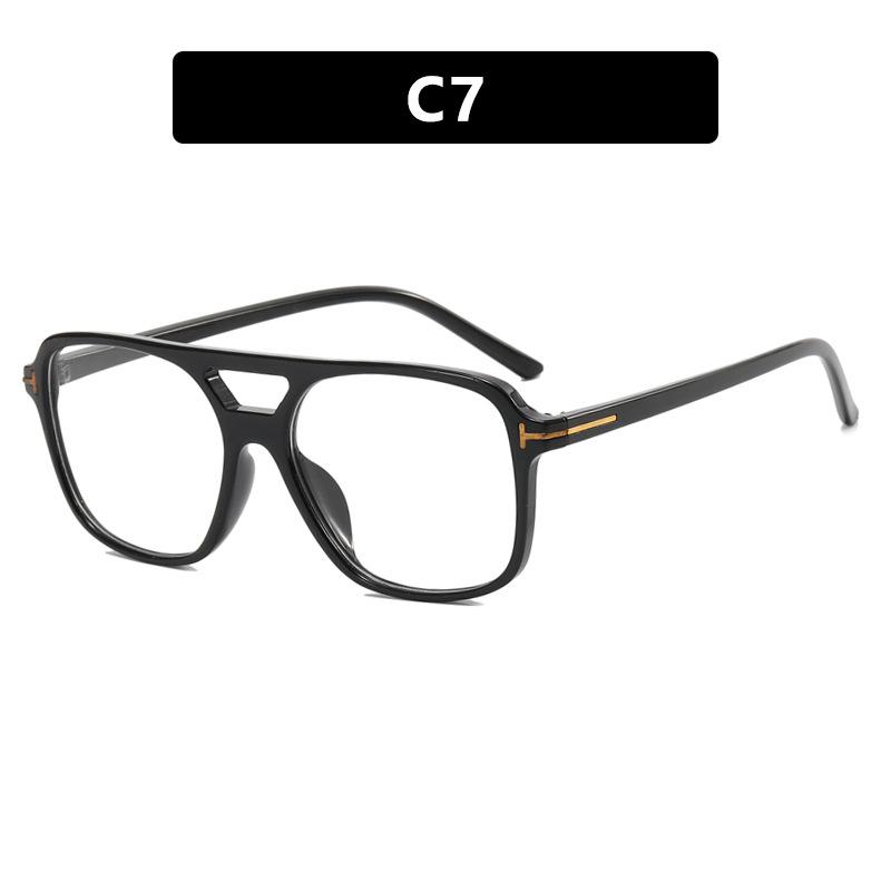 T-Shaped Double Beam Sunglasses Square Fashion Trend Sunglasses Retro Sunglasses